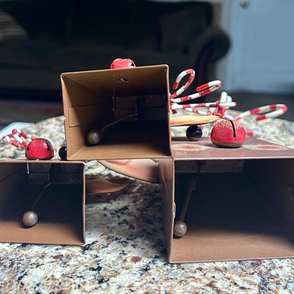 Reindeers • Candy Cane Antlers • Christmas • Brown • 3 • Metal • Ringing Bells - Picture 12 of 12